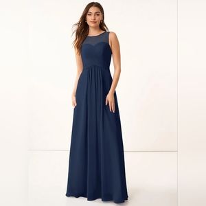 Navy Azazie Gigi Bridesmaid Formal Dress Size 16